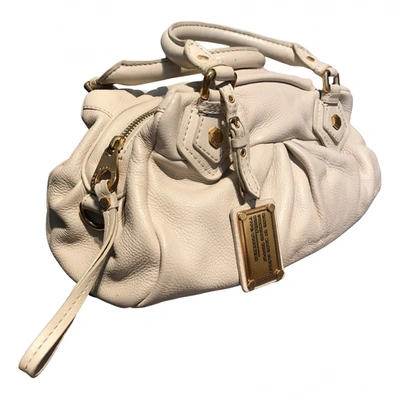 Pre-owned Marc By Marc Jacobs Classic Q Leather Satchel In Beige