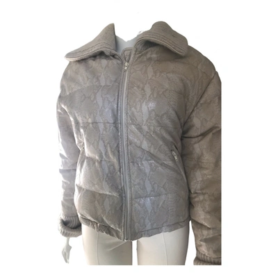 Pre-owned Iceberg Leather Coat In Beige