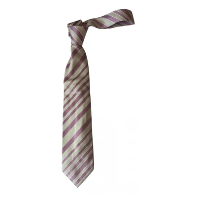 Pre-owned Gucci Silk Tie In Beige