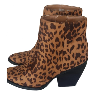 Pre-owned Steve Madden Ankle Boots In Brown