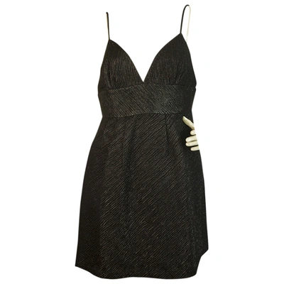 Pre-owned Milly Wool Mini Dress In Black