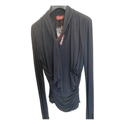 Pre-owned Max Mara Blouse In Navy