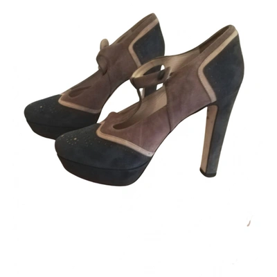 Pre-owned Erika Cavallini Velvet Heels In Multicolour