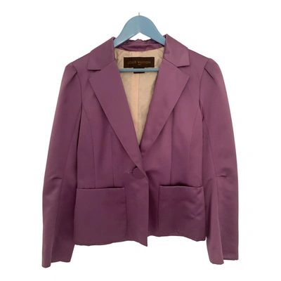 Pre-owned Louis Vuitton Silk Blazer In Purple