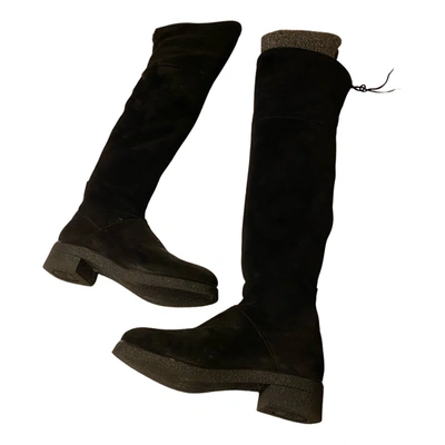 Pre-owned Unisa Boots In Black