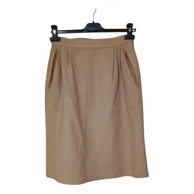 Pre-owned Claude Montana Wool Mid-length Skirt In Brown