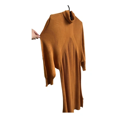 Pre-owned Just Cavalli Mid-length Dress In Brown
