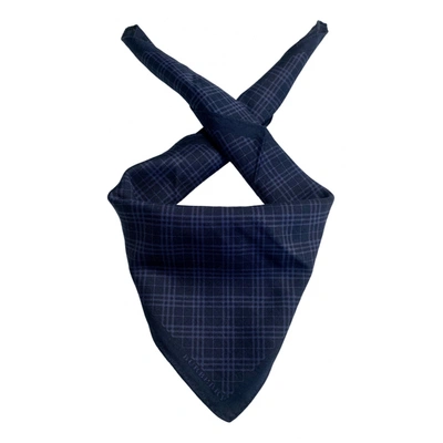 Pre-owned Burberry Scarf & Pocket Square In Blue