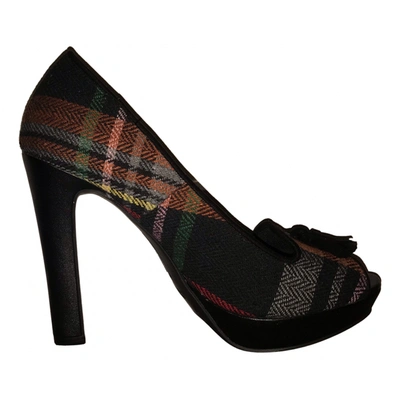 Pre-owned Christian Siriano Cloth Heels In Multicolour