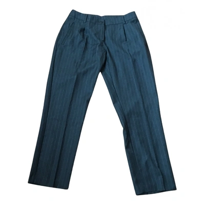 Pre-owned Daniele Alessandrini Wool Trousers In Anthracite