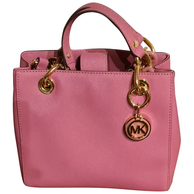 Pre-owned Michael Kors Vegan Leather Handbag In Pink