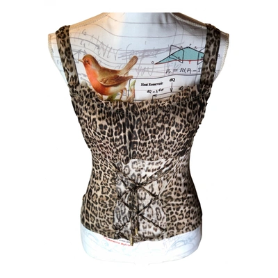 Pre-owned Roberto Cavalli Camisole In Brown