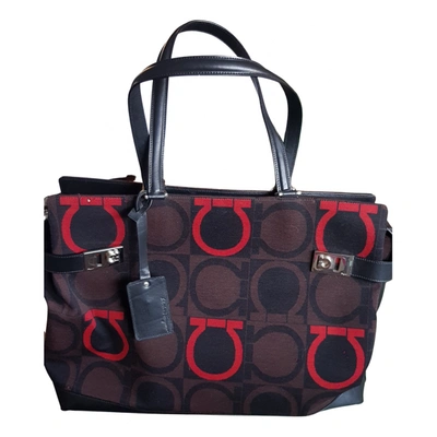 Pre-owned Ferragamo Wool Handbag In Black
