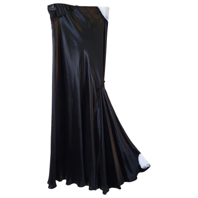 Pre-owned Lanvin Maxi Skirt In Black