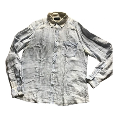 Pre-owned Armani Jeans Linen Shirt In Blue