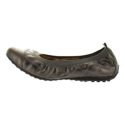 Pre-owned Geox Leather Ballet Flats In Metallic