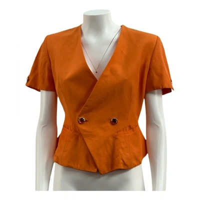 Pre-owned Byblos Short Vest In Orange