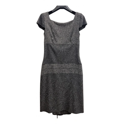 Pre-owned Anna Molinari Wool Mid-length Dress In Grey