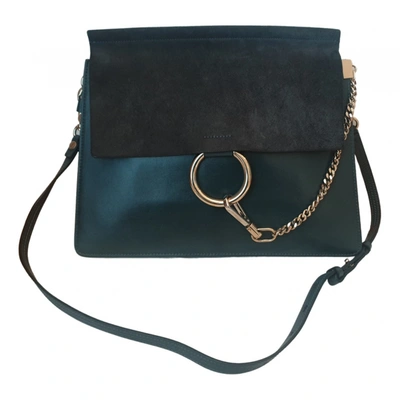 Pre-owned Chloé Faye Leather Handbag In Green