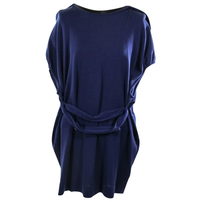 Pre-owned Stella Mccartney Wool Dress In Blue