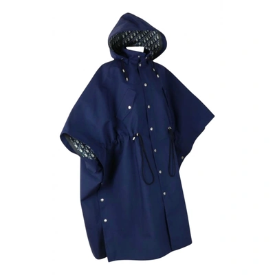 Pre-owned Dior Trench Coat In Navy