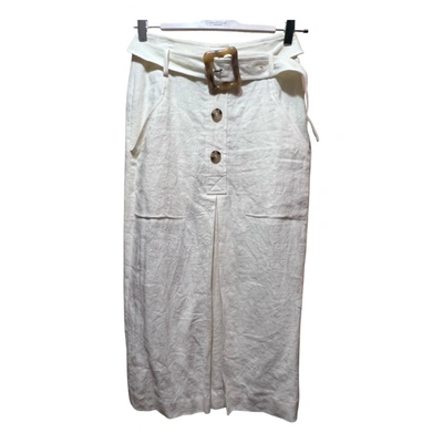 Pre-owned Rejina Pyo Mid-length Skirt In White