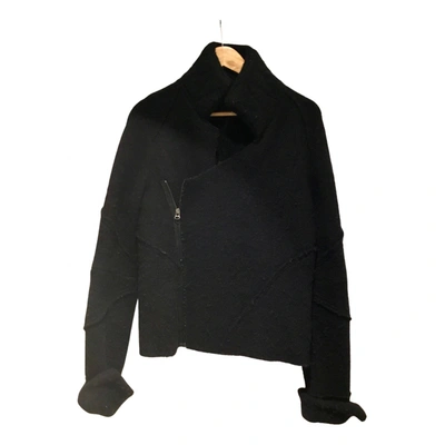 Pre-owned Zadig & Voltaire Fall Winter 2020 Wool Biker Jacket In Black