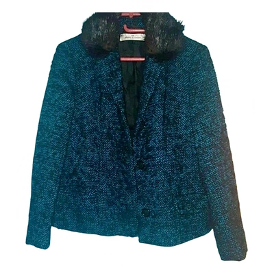 Pre-owned Pierre Balmain Wool Coat In Blue