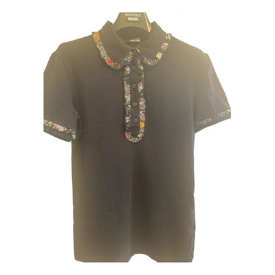 Pre-owned Moschino Love Polo In Black