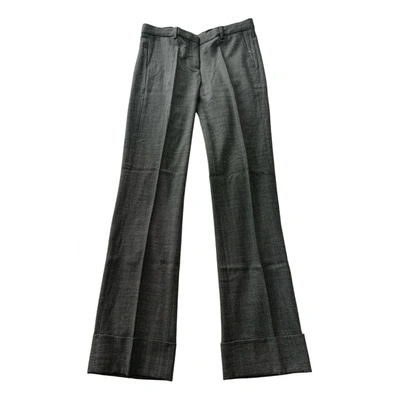 Pre-owned True Royal Wool Trousers In Anthracite
