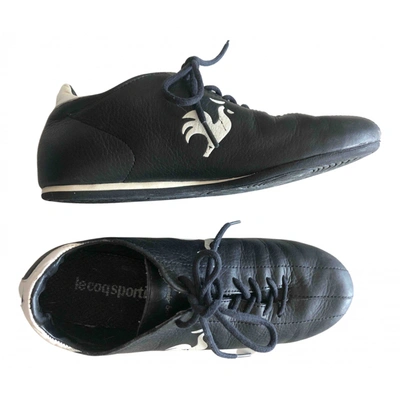 Pre-owned Le Coq Sportif Leather Trainers In Black