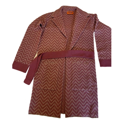 Pre-owned Missoni Wool Coat In Purple