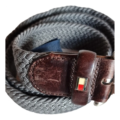 Pre-owned Tommy Hilfiger Cloth Belt In Grey