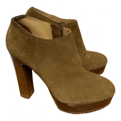 Pre-owned L'autre Chose Leather Ankle Boots In Camel