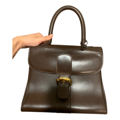 Pre-owned Delvaux Brillant Leather Handbag In Brown