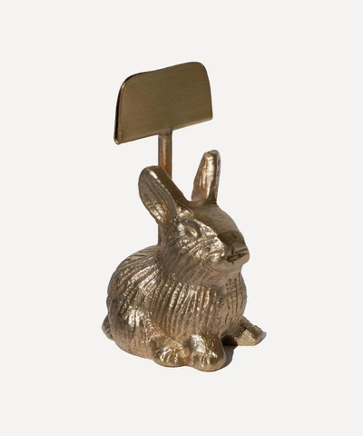Doing Goods Raffy Rabbit Card Holder In Brass