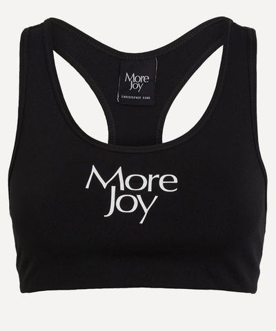 More Joy By Christopher Kane More Joy Sports Bra In Black