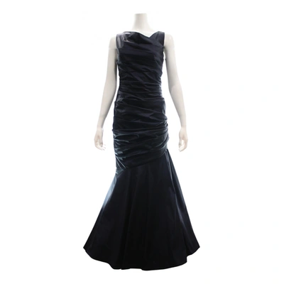 Pre-owned Theia Dress In Navy