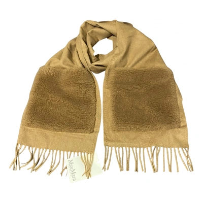 Pre-owned Max Mara Scarf In Camel