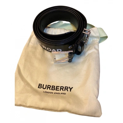 Pre-owned Burberry Leather Belt In Black