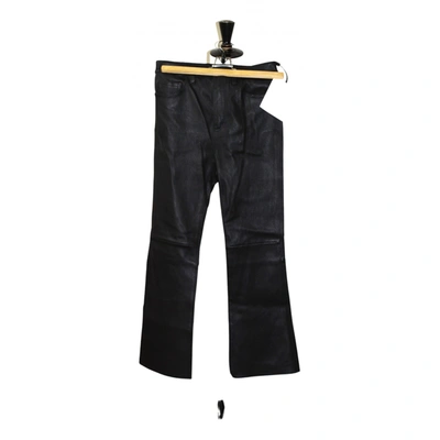 Pre-owned Current Elliott Leather Short Pants In Black