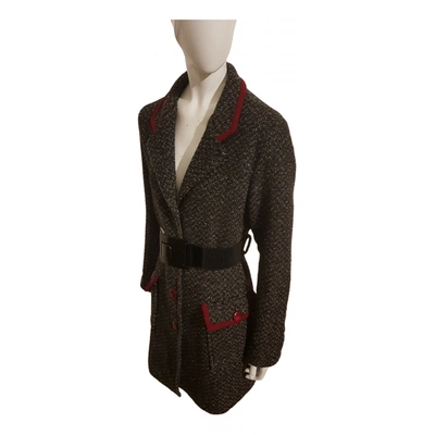 Pre-owned Denny Rose Wool Coat In Multicolour