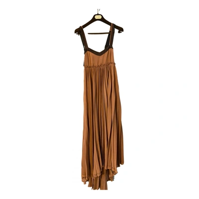 Pre-owned Pinko Dress In Brown