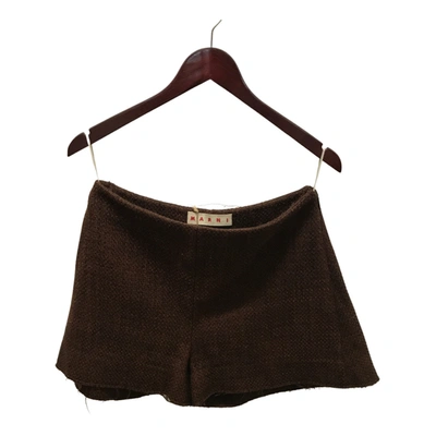 Pre-owned Marni Wool Shorts In Brown