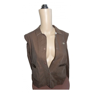 Pre-owned Lacoste Short Vest In Brown
