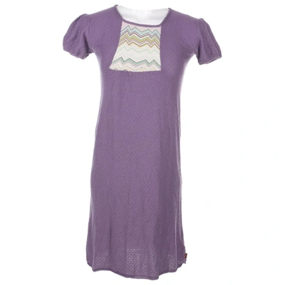 Pre-owned Missoni Silk Dress In Purple