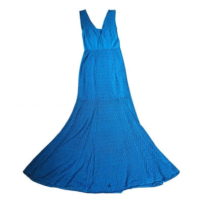 Pre-owned Missoni Lace Maxi Dress In Turquoise