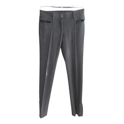 Pre-owned Dolce & Gabbana Wool Slim Pants In Grey