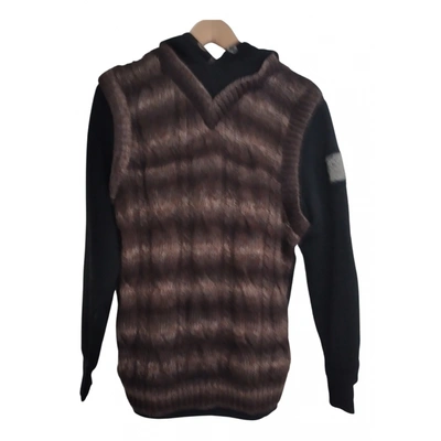 Pre-owned Frankie Morello Wool Pull In Brown