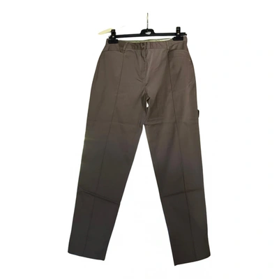 Pre-owned D&g Straight Pants In Green